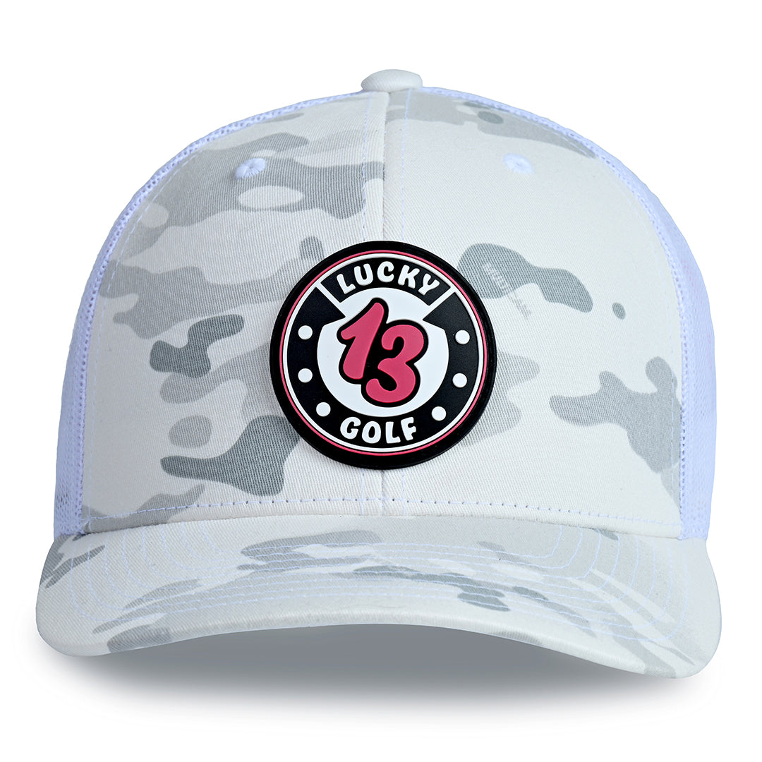 Multicam White Lucky 13 Golf Hat