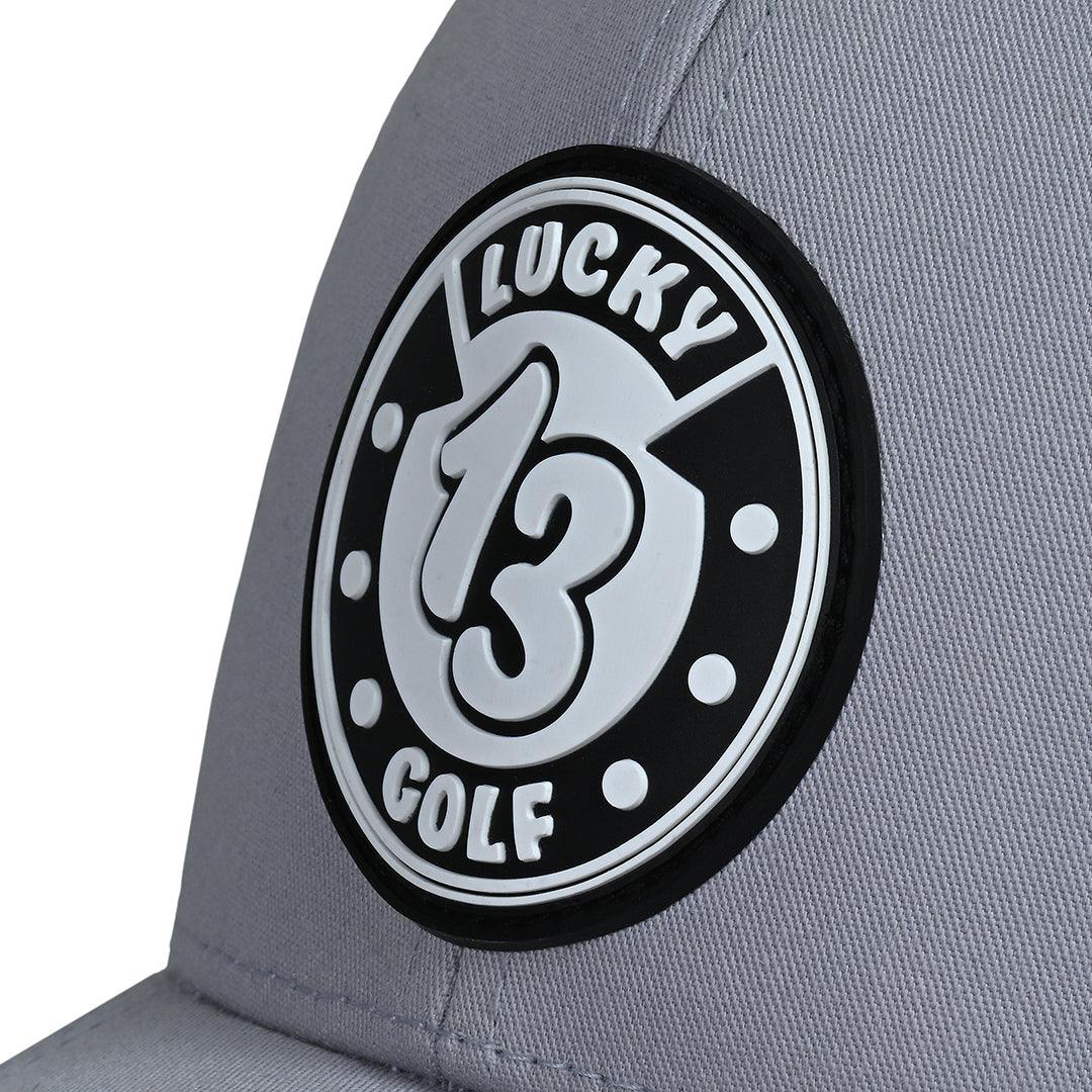 Gray Lucky 13 Golf Hat