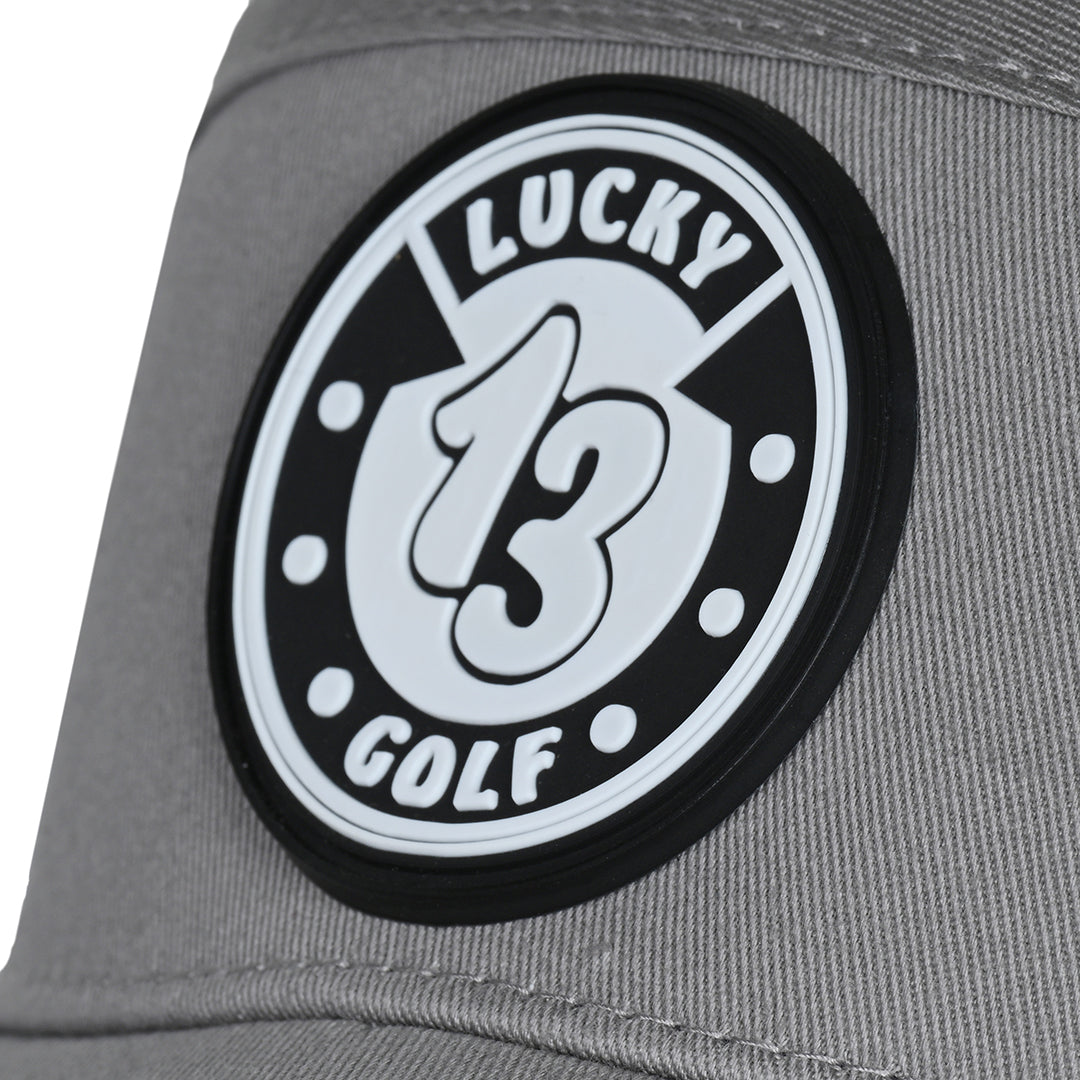 Gray Lucky 13 Golf Visor
