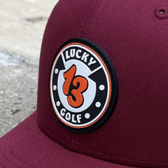 Maroon Lucky 13 Golf Hat