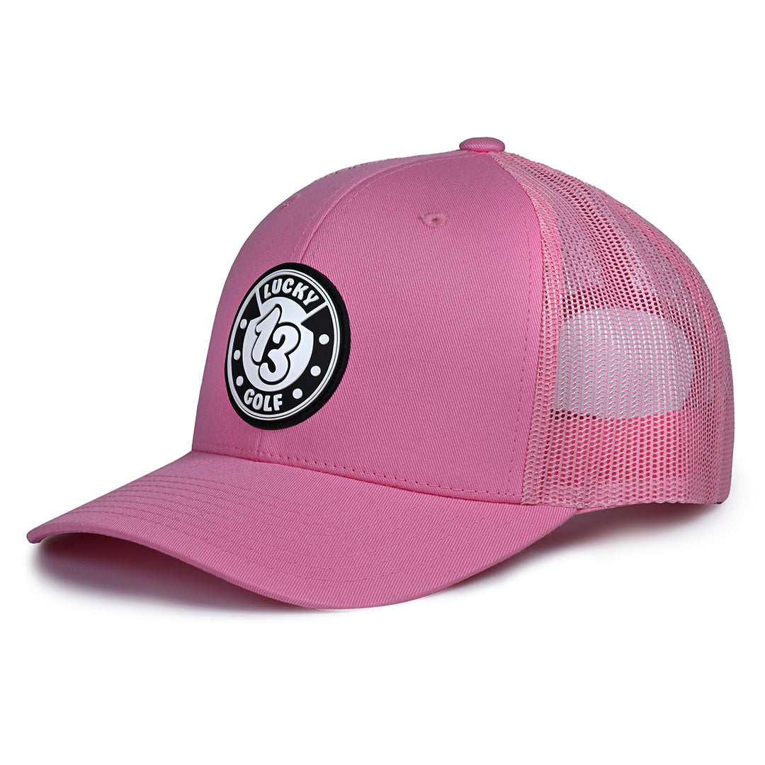 Pink Lucky 13 Golf Hat
