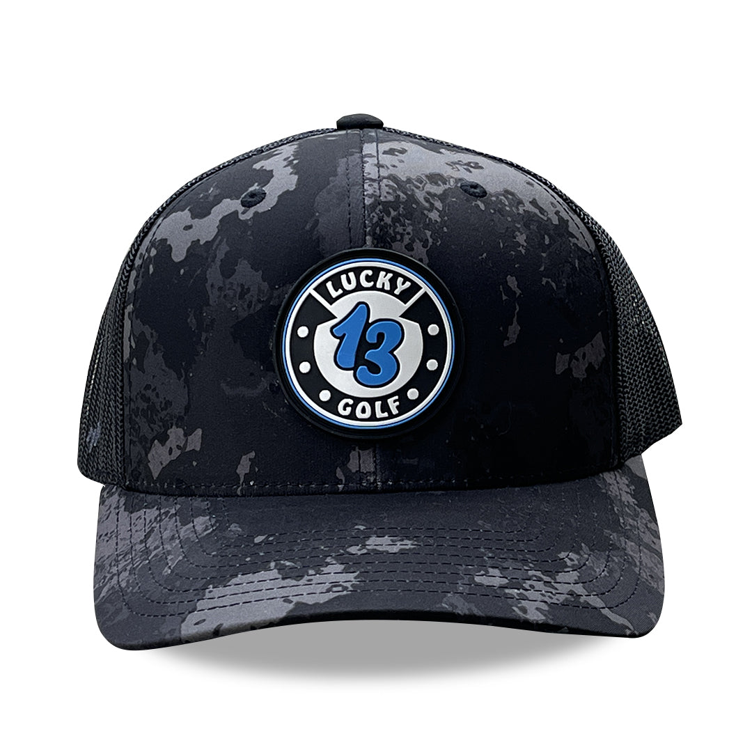 Poseidon Black Camo Black Ops Lucky 13 Golf Hat