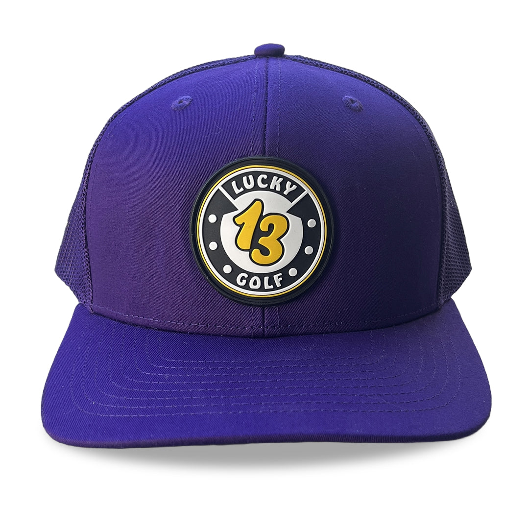 Purple Lucky 13 Golf Hat