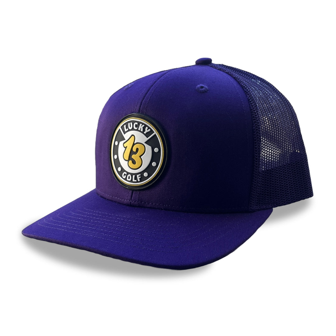 Purple Lucky 13 Golf Hat