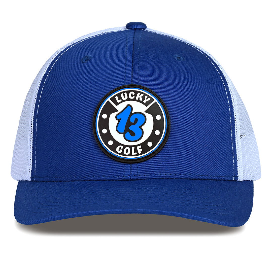 Royal/White Lucky 13 Golf Hat