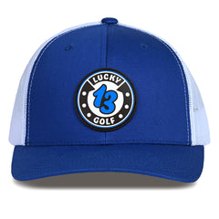 Royal/White Lucky 13 Golf Hat