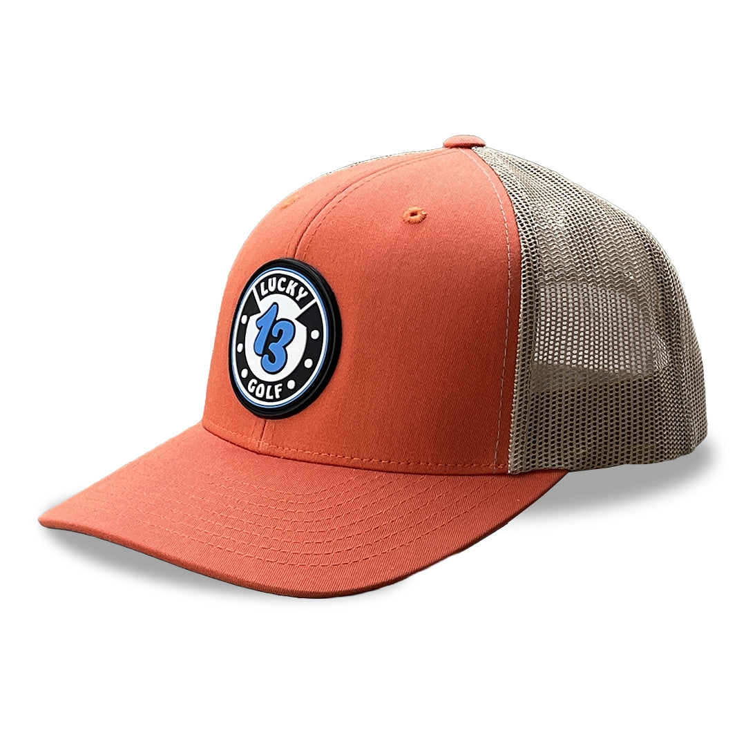 Rust Orange/Khaki Golf Hat