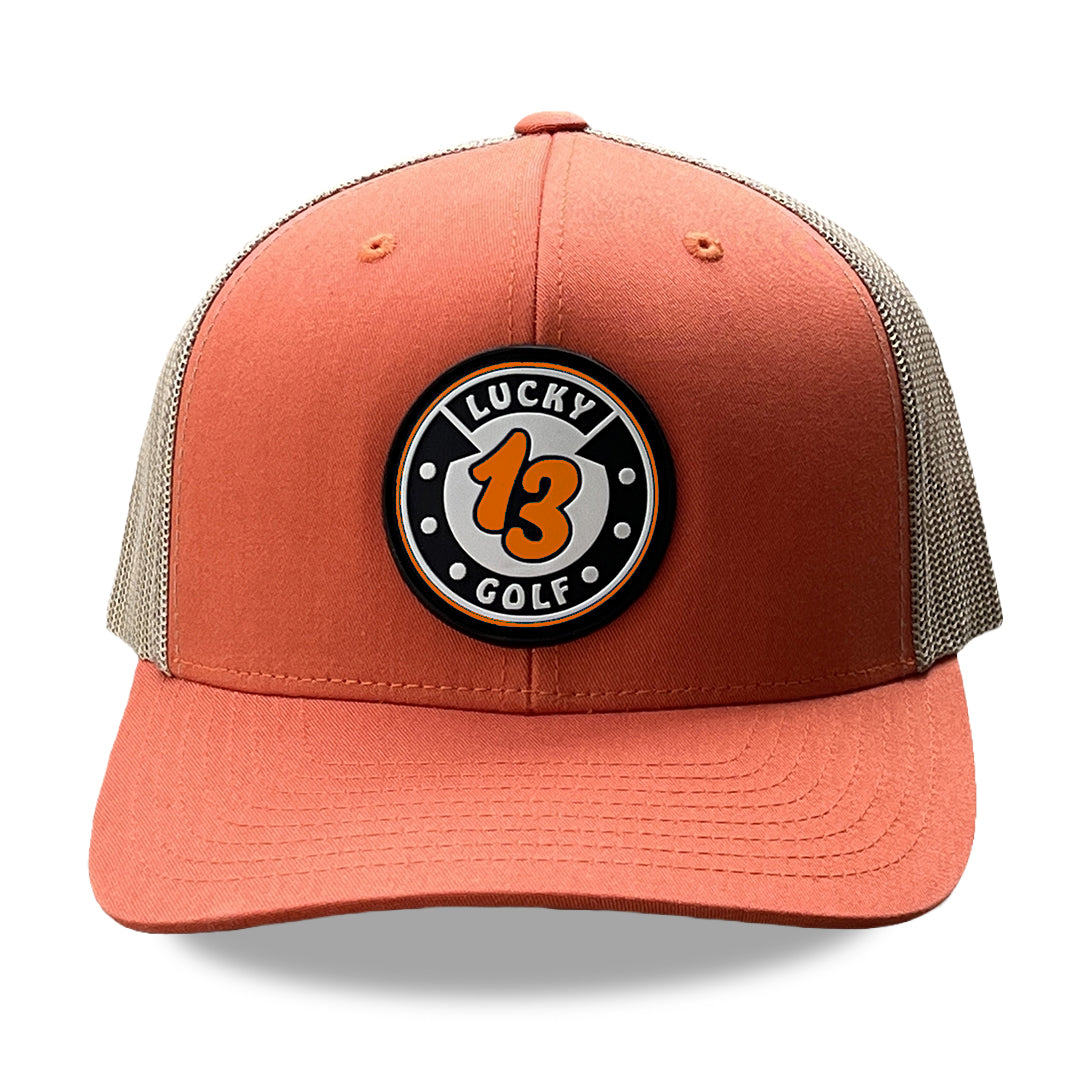 Rust Orange/Khaki Golf Hat