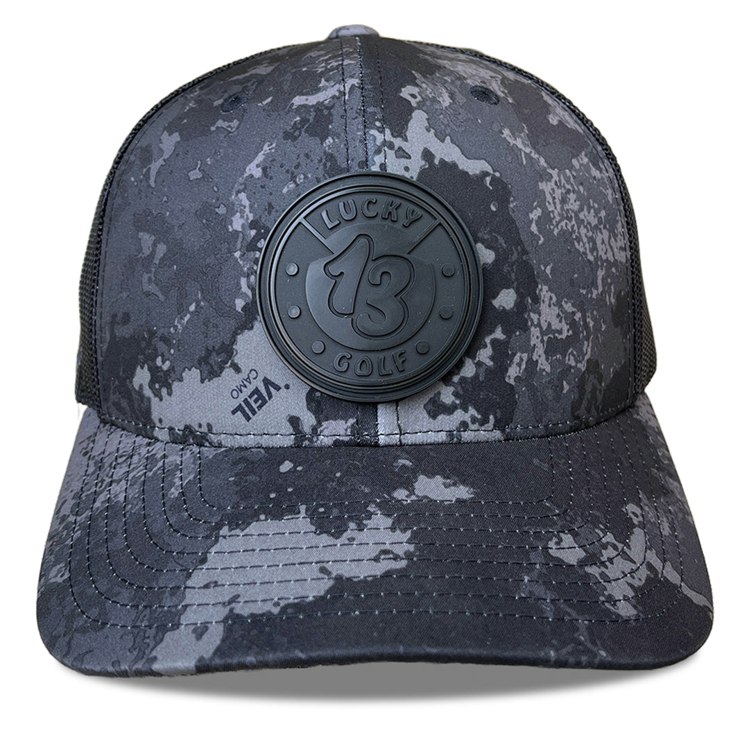 Poseidon Black Camo Black Ops Lucky 13 Golf Hat