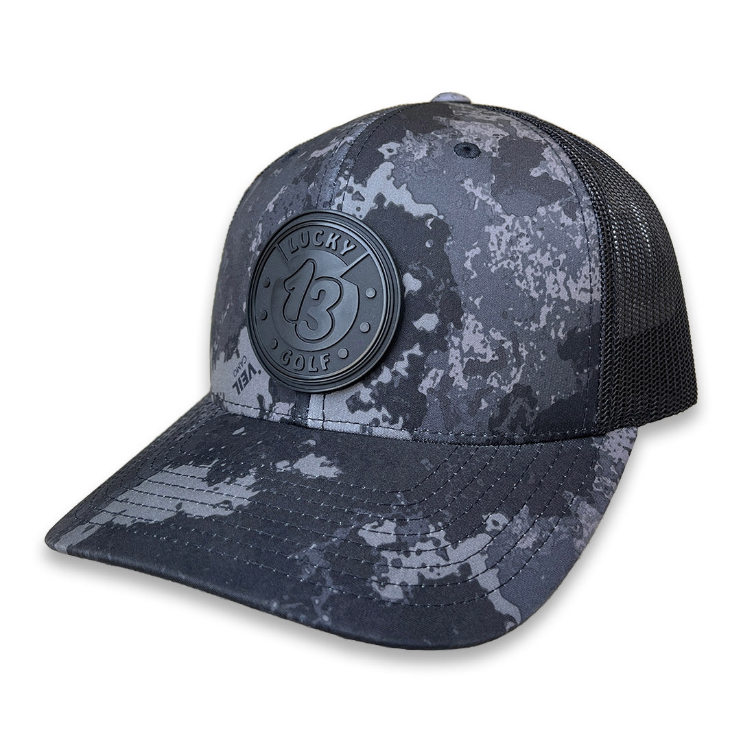 Poseidon Black Camo Black Ops Lucky 13 Golf Hat