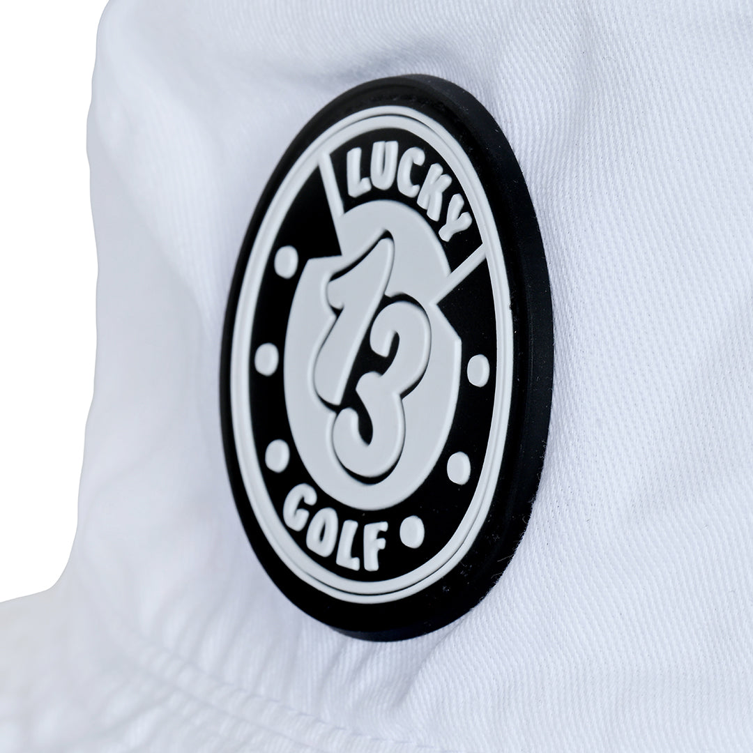 White Lucky 13 Golf Bucket Hat