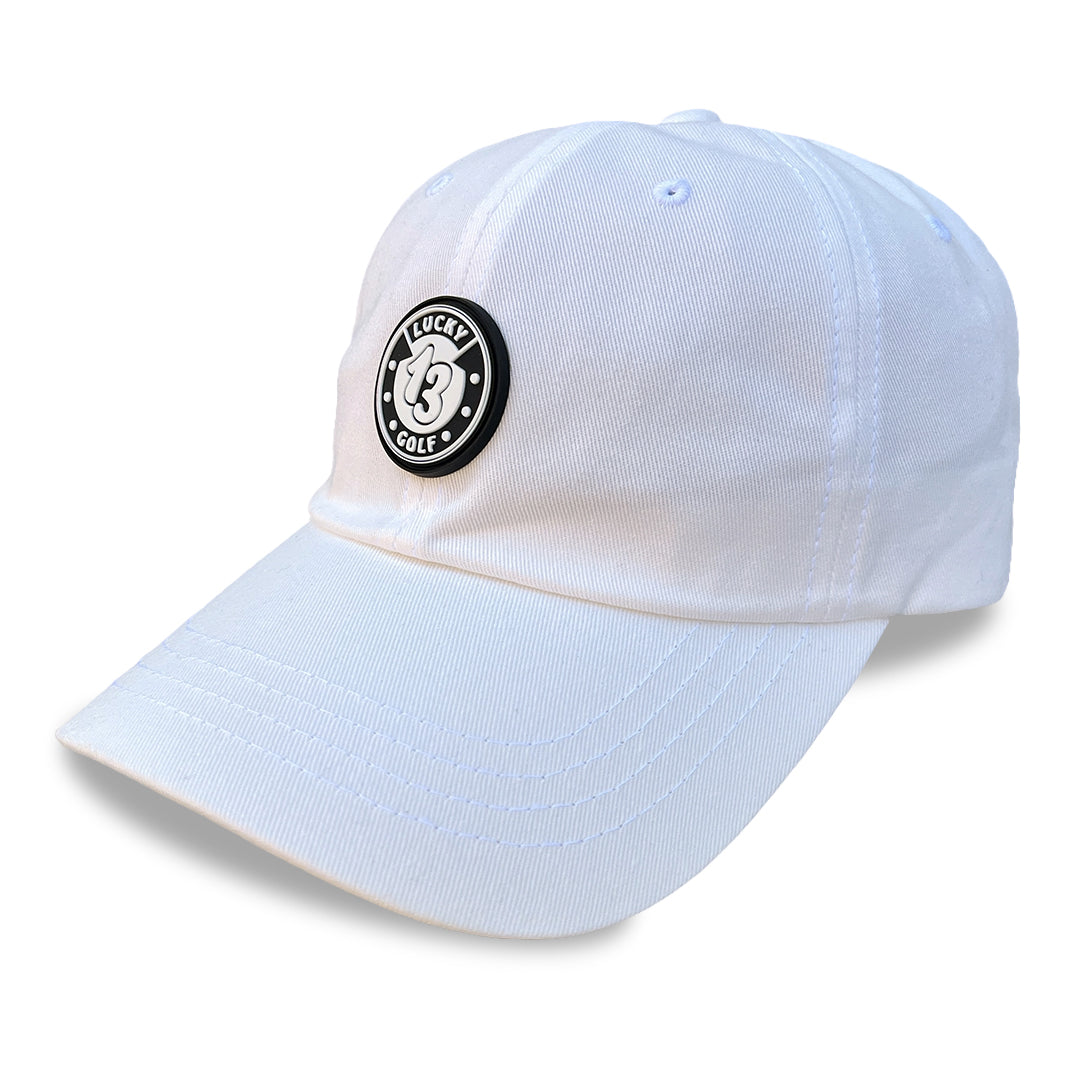 White Relaxed Fit Golf Hat