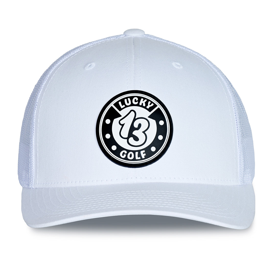 White Lucky 13 Golf Hat