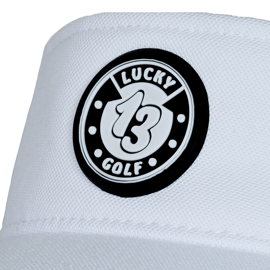 White Lucky 13 Golf Low Profile Visor