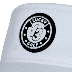 White Lucky 13 Golf Low Profile Visor