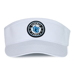 White Lucky 13 Golf Visor