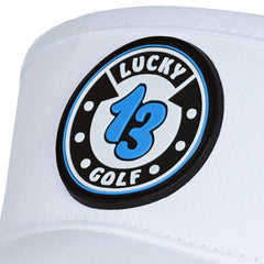 White Lucky 13 Golf Visor