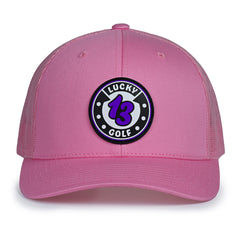 Pink Lucky 13 Golf Hat